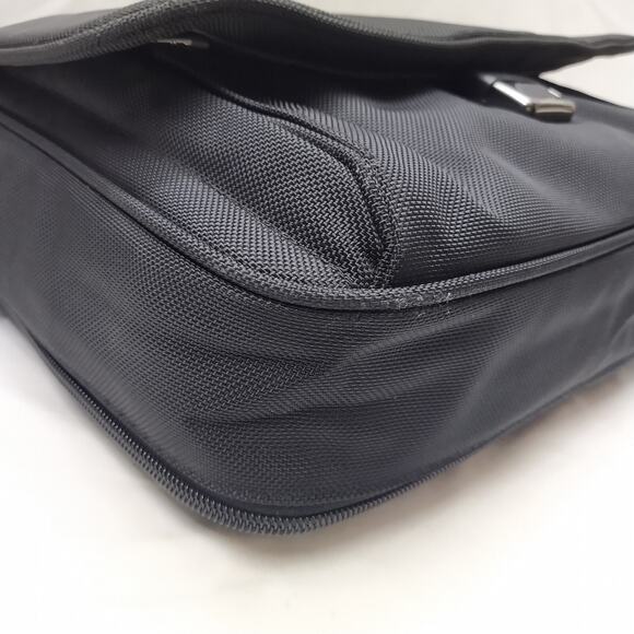 Tumi FXT Ballistic Black Nylon Pushlock Briefcase Messenger Laptop Bag - Picture 9 of 16